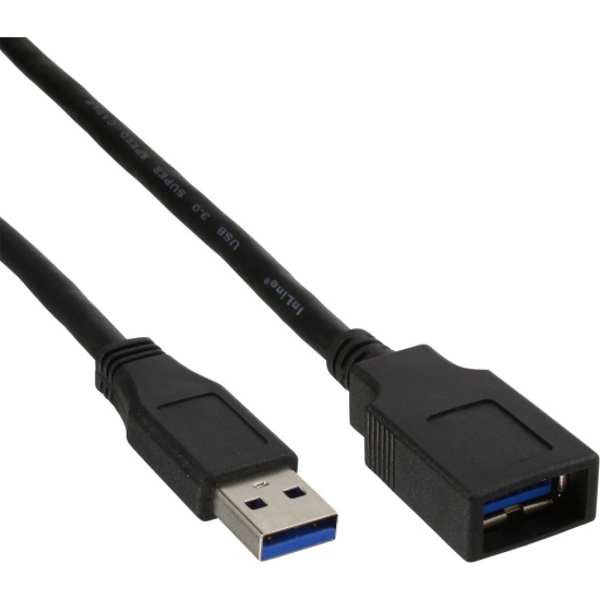 InLine 35610 USB cable 1 m USB 3.2 Gen 1 (3.1 Gen 1) USB A Black Image