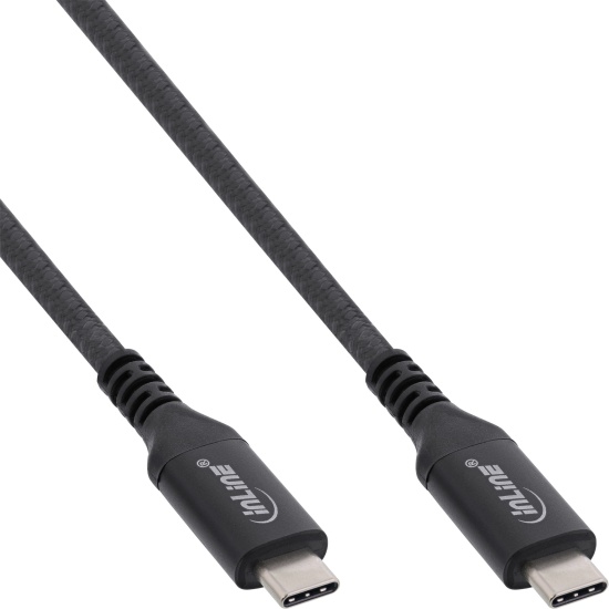 InLine USB4 Cable, USB-C male/male, 8K60Hz, black, 1m Image
