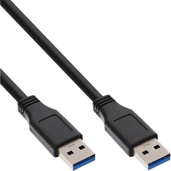 InLine USB 3.2 Gen.1 Cable Type A male / A male, black, 1.5m Image