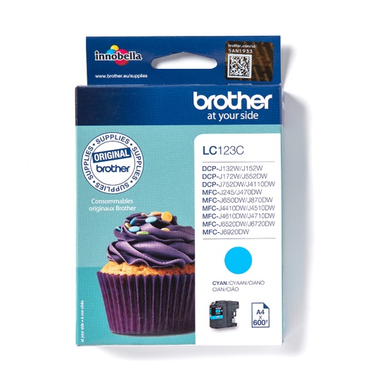 Brother LC123C ink cartridge 1 pc(s) Original Cyan Image