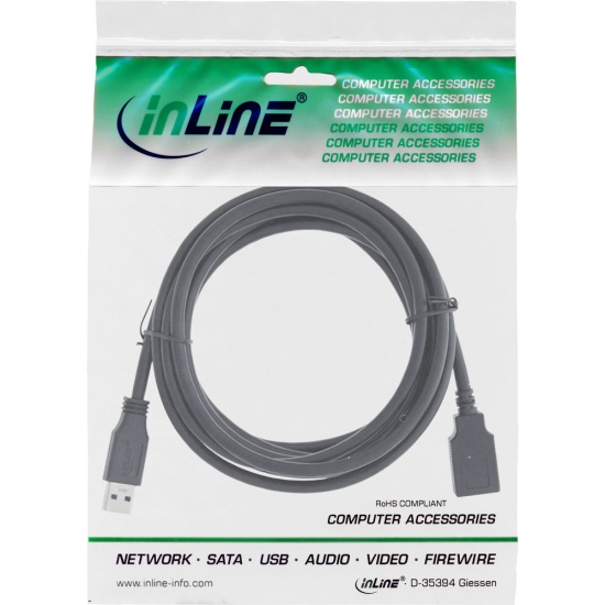 InLine 35620 USB cable 2 m USB 3.2 Gen 1 (3.1 Gen 1) USB A USB B Black Image