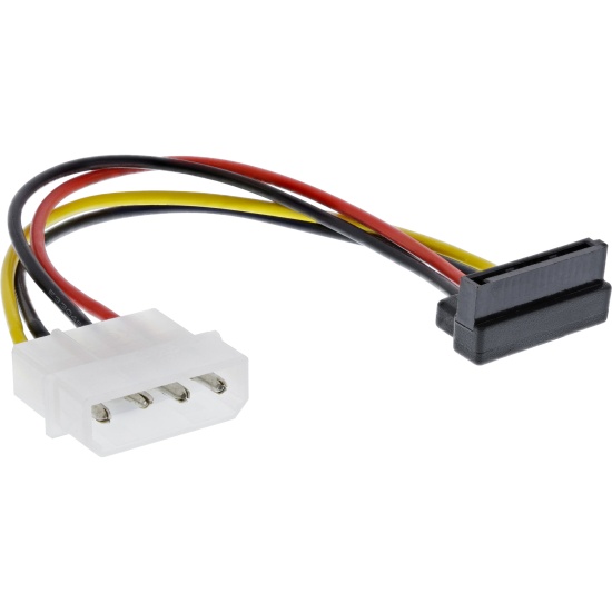 InLine SATA Power Adapter Cable 1x 4pin female / 15pin SATA angled upwards Image