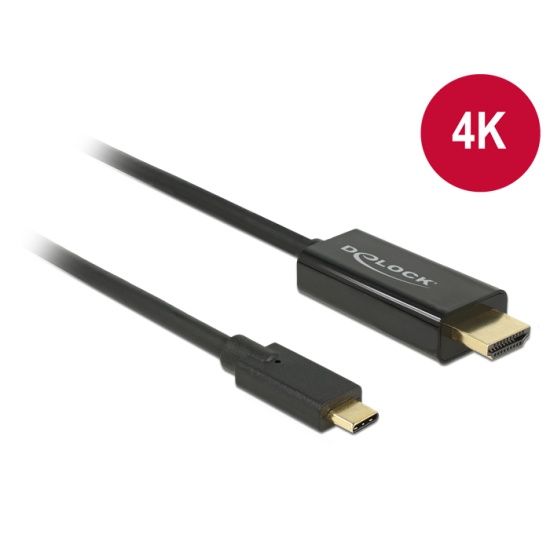 DeLOCK 85259 video cable adapter 2 m USB Type-C HDMI Black Image
