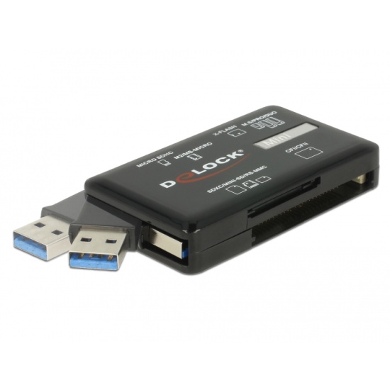 DeLOCK 91758 card reader USB 3.2 Gen 1 (3.1 Gen 1) Black Image