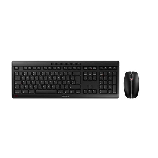 CHERRY STREAM DESKTOP, Wireless Keyboard & Mouse Set, Black, USB (QWERTY - UK) Image