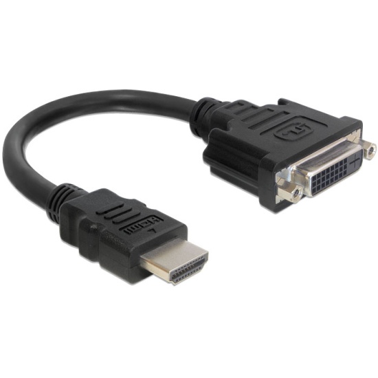 DeLOCK 0.2m HDMI-DVI M/F HDMI Type A (Standard) DVI-D Black Image
