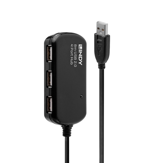 Lindy 8m USB2.0 Active Extension Hub Image