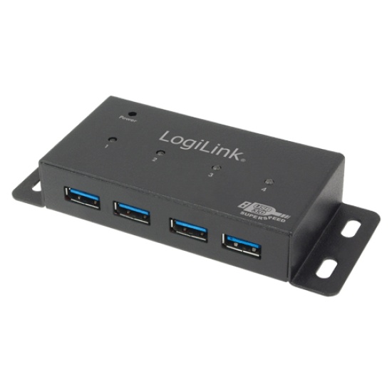 LogiLink UA0149 interface hub 5000 Mbit/s Grey Image