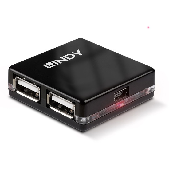 Lindy USB 2.0 Mini Hub 4 Port Image
