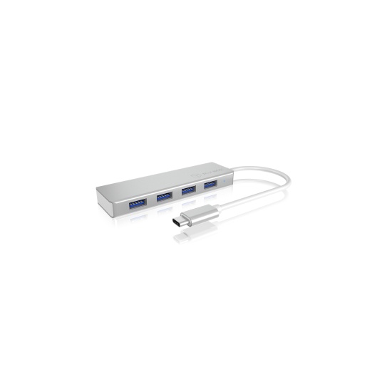 ICY BOX IB-HUB1425-C3 USB 3.2 Gen 1 (3.1 Gen 1) Type-C 5000 Mbit/s Silver Image