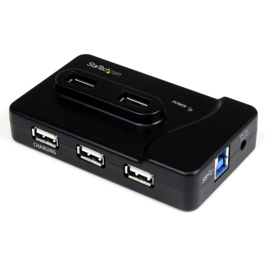 StarTech.com 6 Port USB 3.0 / USB 2.0 Combo Hub with 2A Charging Port – 2x USB 3.0 & 4x USB 2.0 Image