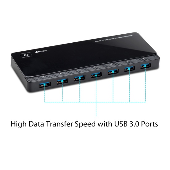 TP-Link UH720 USB 3.2 Gen 1 (3.1 Gen 1) Micro-B 5000 Mbit/s Black Image
