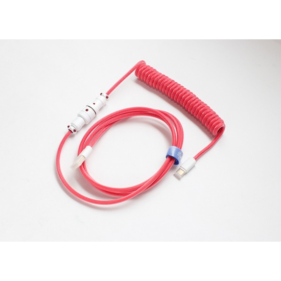 Ducky Premicord USB cable 1.8 m USB A USB C Pink Image