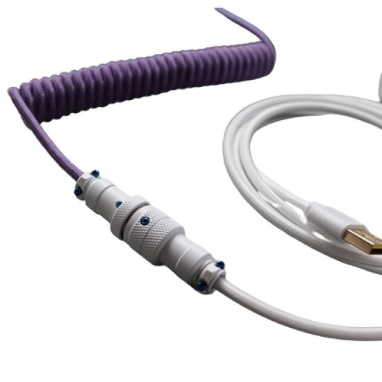 Ducky Premicord USB cable 1.8 m USB A USB C Purple, White Image