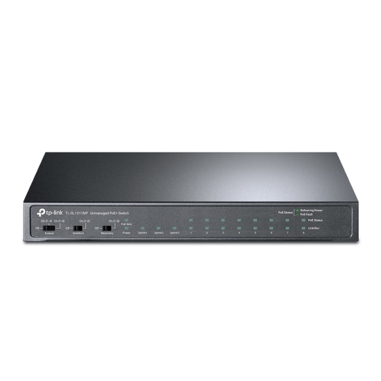 TP-Link 8-Port 10/100Mbps + 3-Port Gigabit Desktop Switch with 8-Port PoE+ Image