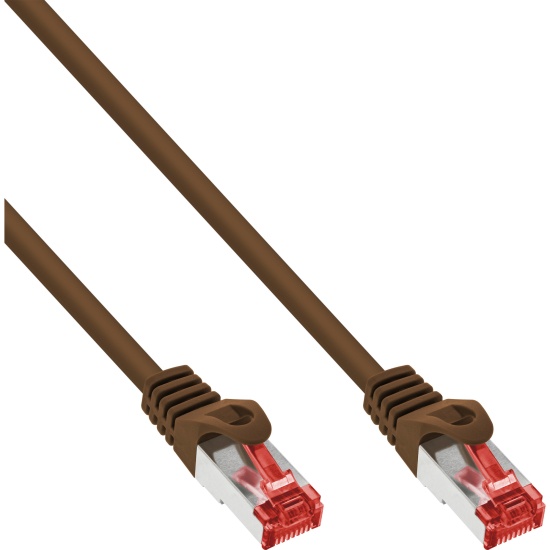 InLine Patch Cable S/FTP PiMF Cat.6 250MHz PVC copper brown 5m Image