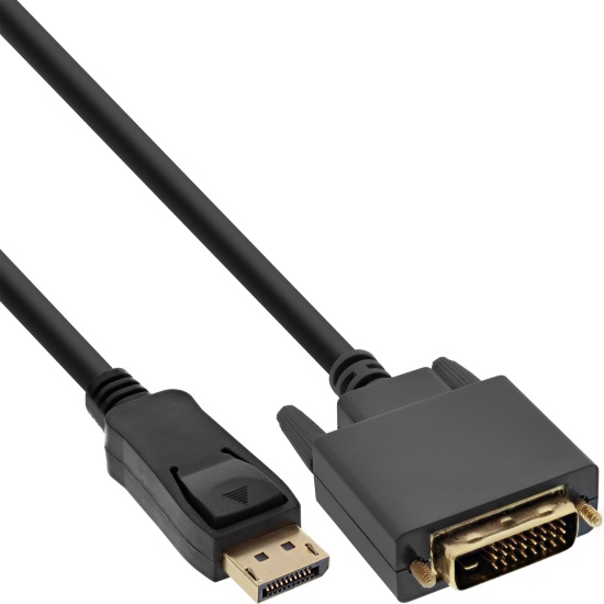 InLine DisplayPort to DVI converter cable, black, 1m Image