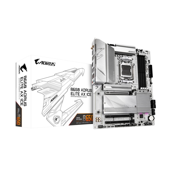 AORUS B650 ELITE AX ICE motherboard AMD B650 Socket AM5 ATX Image