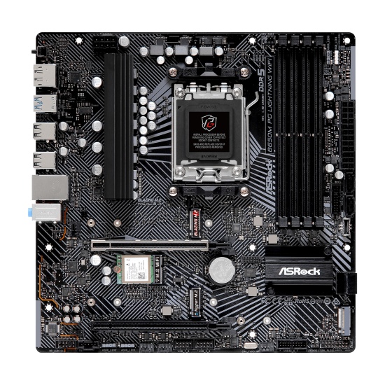 Asrock B650M PG LIGHTNING WIFI AMD B650 Socket AM5 micro ATX Image