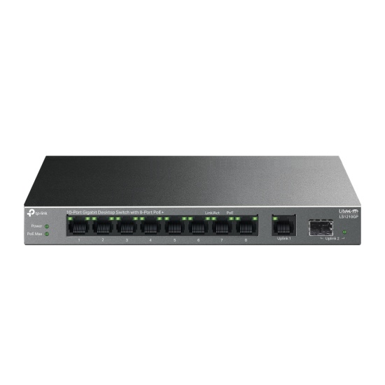 TP-Link LiteWave 10-Port Gigabit Desktop Switch with 8-Port PoE+ Image