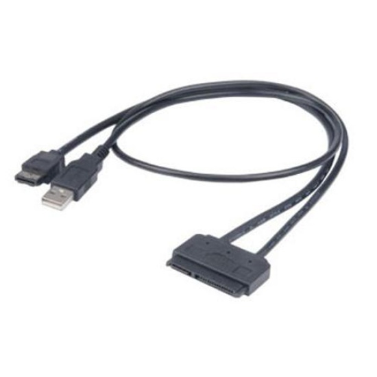 Akasa Flexstor eSATA USB SATA cable 0.4 m Black Image