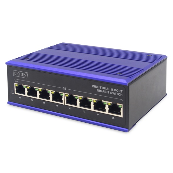 ASSMANN Electronic DN-651119 network switch Gigabit Ethernet (10/100/1000) Black, Blue Image