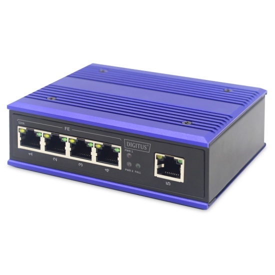 ASSMANN Electronic DN-650105 network switch Fast Ethernet (10/100) Black, Blue Image