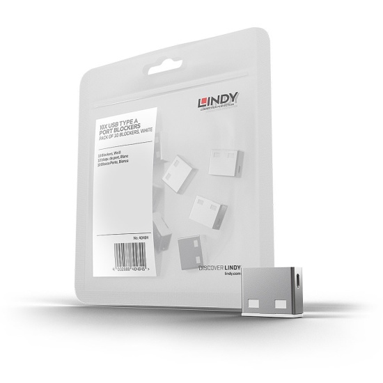 Lindy 10 USB Port Locks WHITE no Key Image