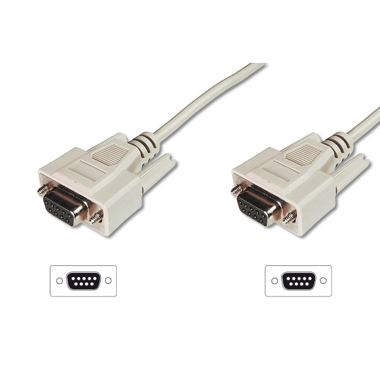 Digitus Datatransfer connection cable, D-Sub9/F - D-Sub9/F Image