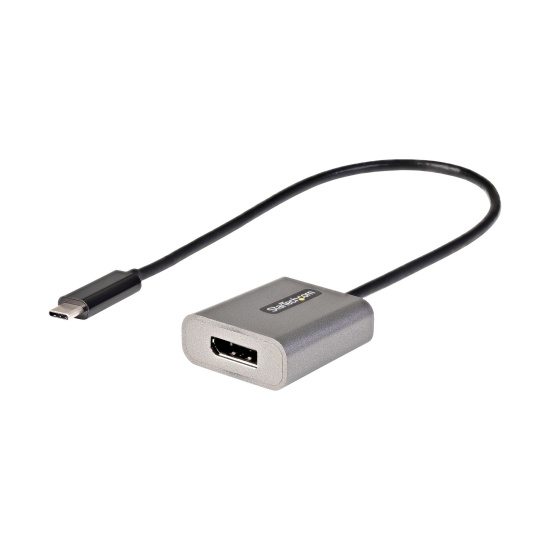 StarTech.com USB C to DisplayPort Adapter - 8K/4K 60Hz USB-C to DisplayPort 1.4 Adapter Dongle - USB Type-C to DP Monitor Video Converter - Works w/Thunderbolt 3 - w/12