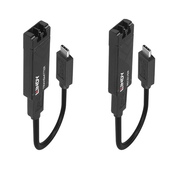 Lindy 100m Fibre Optic USB 3.2 Type C Extender Image