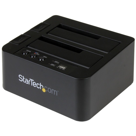 StarTech.com Standalone Hard Drive Duplicator, Dual Bay HDD/SSD Cloner/Copier, USB 3.1 (10Gbps) to SATA III HDD/SSD Docking Station, Hard Disk Duplicator Dock, Hard Drive Cloner Image