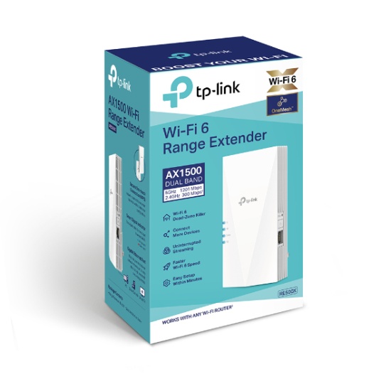 TP-Link RE500X network extender Network transmitter & receiver White 1000 Mbit/s Image