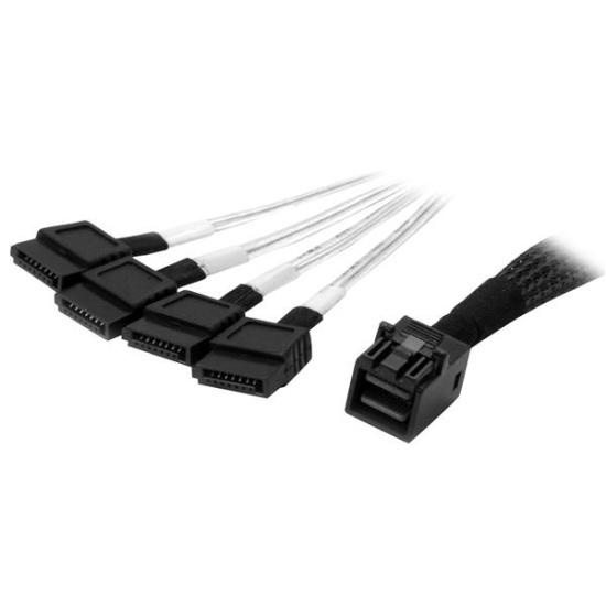 StarTech.com Internal Mini-SAS to SATA Cable - SFF-8643 to 4x SATA - 1 m Image