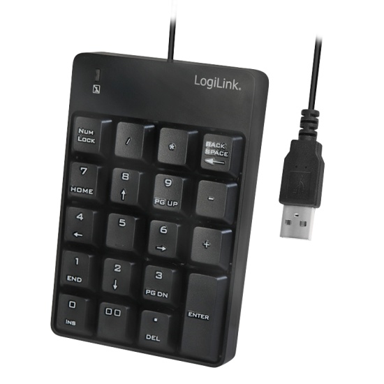 LogiLink ID0184 numeric keypad Laptop Black Image