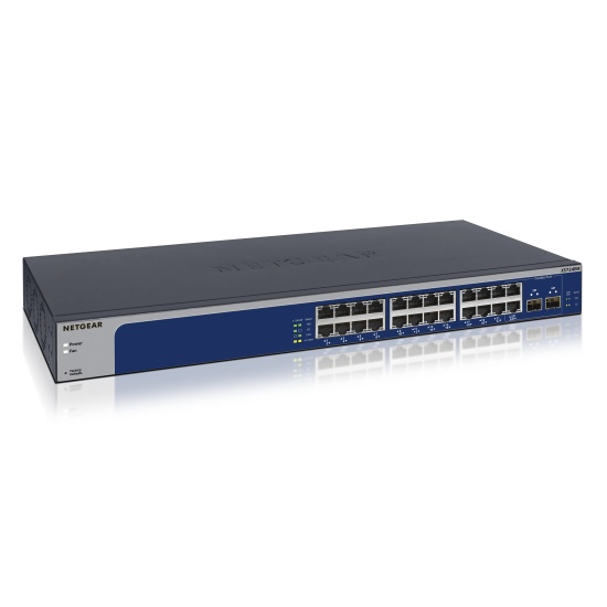 NETGEAR XS724EM Managed L2 10G Ethernet (100/1000/10000) 1U Blue, Grey Image