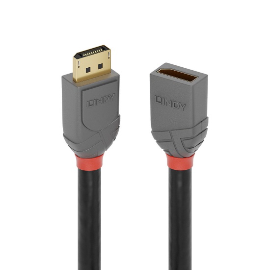 Lindy 1m DisplayPort 1.4 Extension Cable, Anthra Line Image