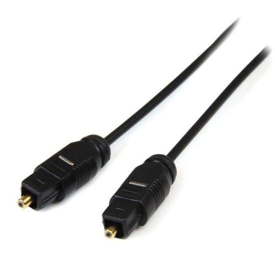 StarTech.com 15 ft Thin Toslink Digital Optical SPDIF Audio Cable Image