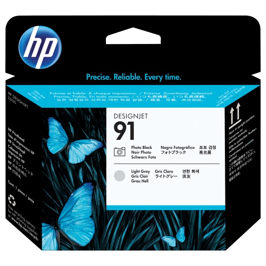 HP 91 Photo Black and Light Gray DesignJet Printhead Image