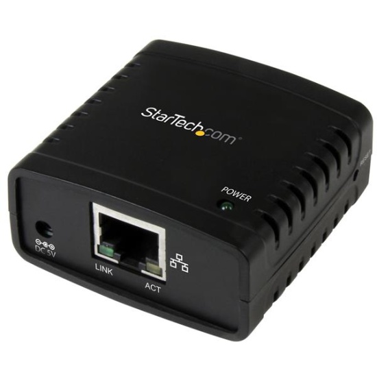 StarTech.com 10/100Mbps Ethernet to USB 2.0 Network LPR Print Server Image