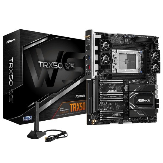 Asrock TRX50 WS AMD TRX50 Socket sTR5 Extended ATX Image