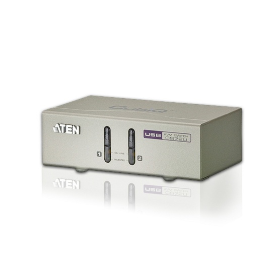 ATEN 2-Port USB VGA KVM with Audio (KVM Cables included) Image