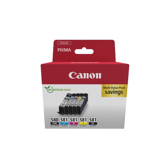 Canon 2078C007 ink cartridge 5 pc(s) Original Black, Blue, Cyan, Magenta, Yellow Image