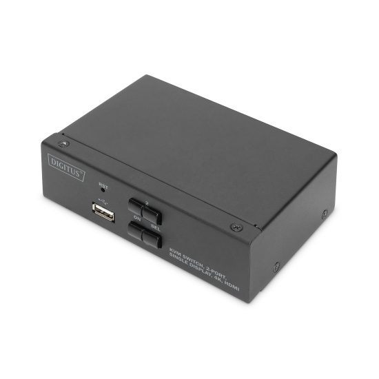 Digitus KVM Switch, 2 Port, Single Display, 4K, HDMI® Image