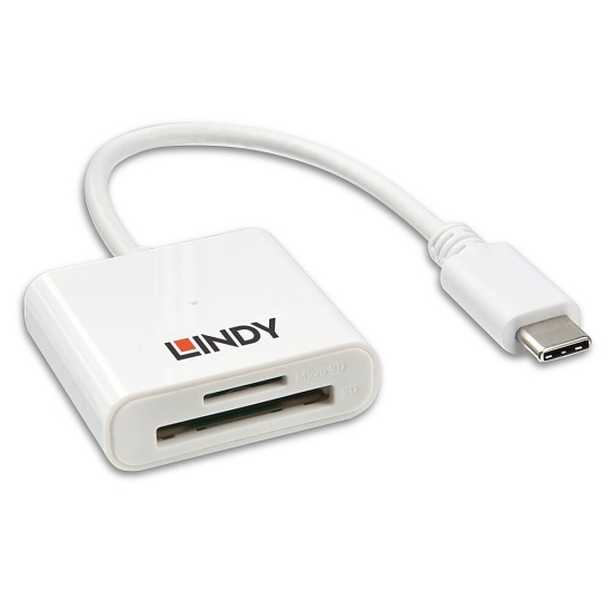 Lindy USB 3.1 Type C SD/microSD Card Reader Image