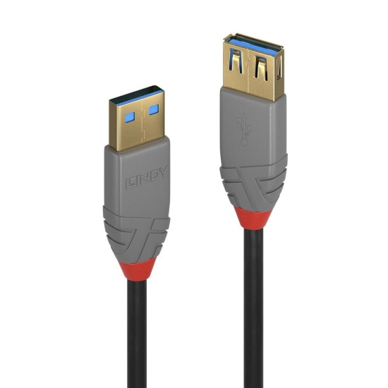 Lindy 1m USB 3.2 Type A Extension Cable, 5Gbps, Anthra Line Image