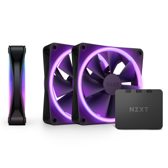 NZXT F120 RGB DUO Triple Pack Computer case Fan 12 cm Black 3 pc(s) Image