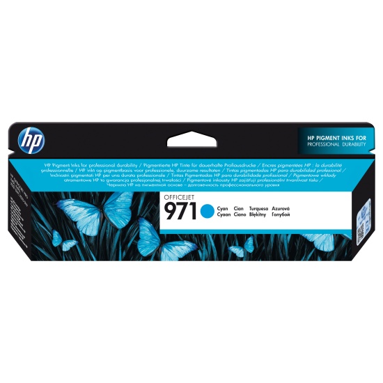 HP 971 Cyan Original Ink Cartridge Image