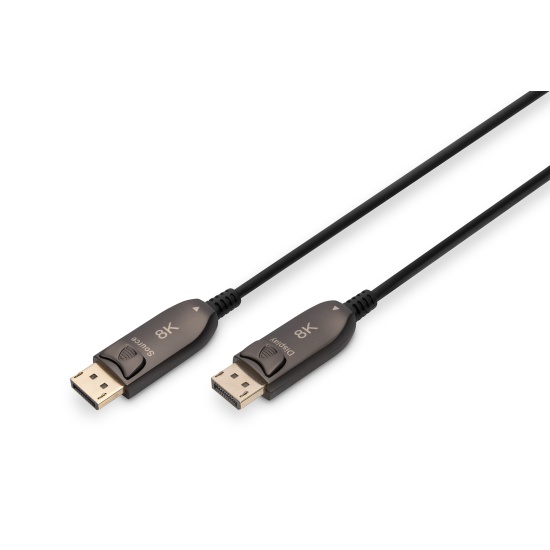 Digitus DisplayPort AOC Hybrid Fiber Optic Cable, UHD 8K, 15 m Image