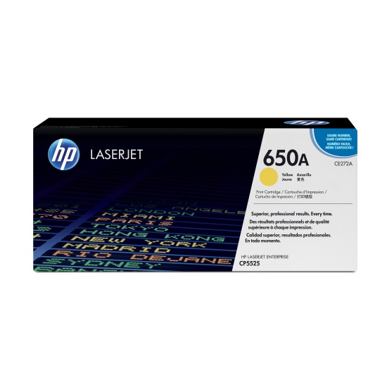 HP 650A Yellow Original LaserJet Toner Cartridge Image